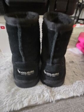 UGG Kids Black Short Shearling Boots